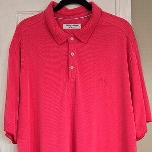 Tommy Bahama Island Zone Pink Men's Polo‎ Shirt, Size 3XL